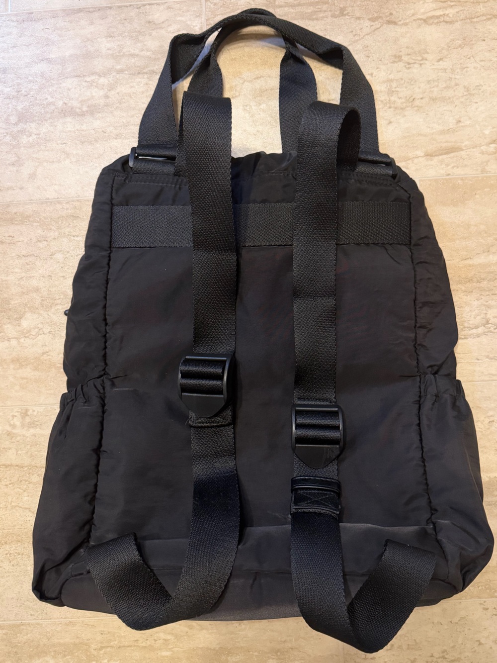 BEIS Black Drawstring Tote Backpack - Picture 2 of 3
